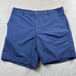 Turtleson Men's Performance Golf Stretch Golf Shorts Size38 Navy Flat Front NWOT